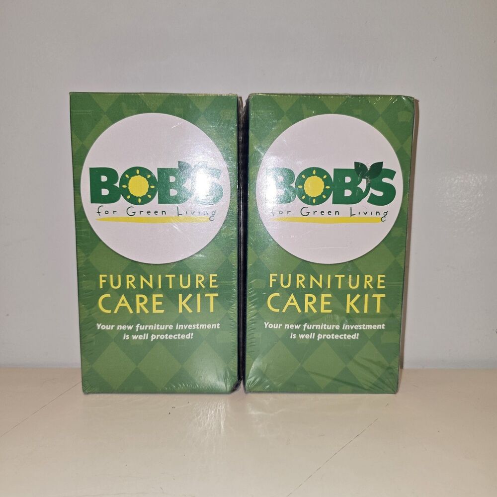 2x BOB'S For Green Living Furniture Care Kit Fabric Rug Cleaner Wood Polish *NIB